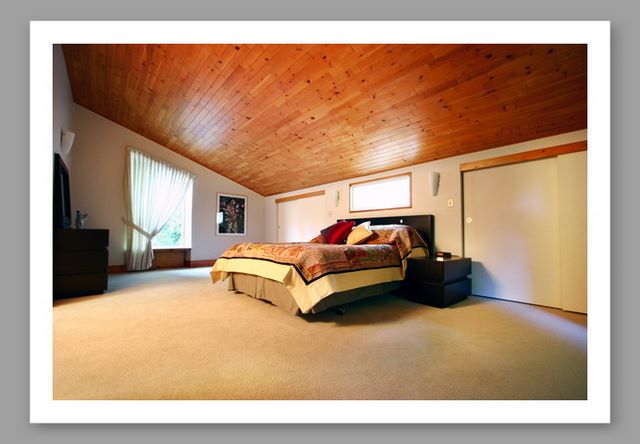 Master bedroom with skylight over bed